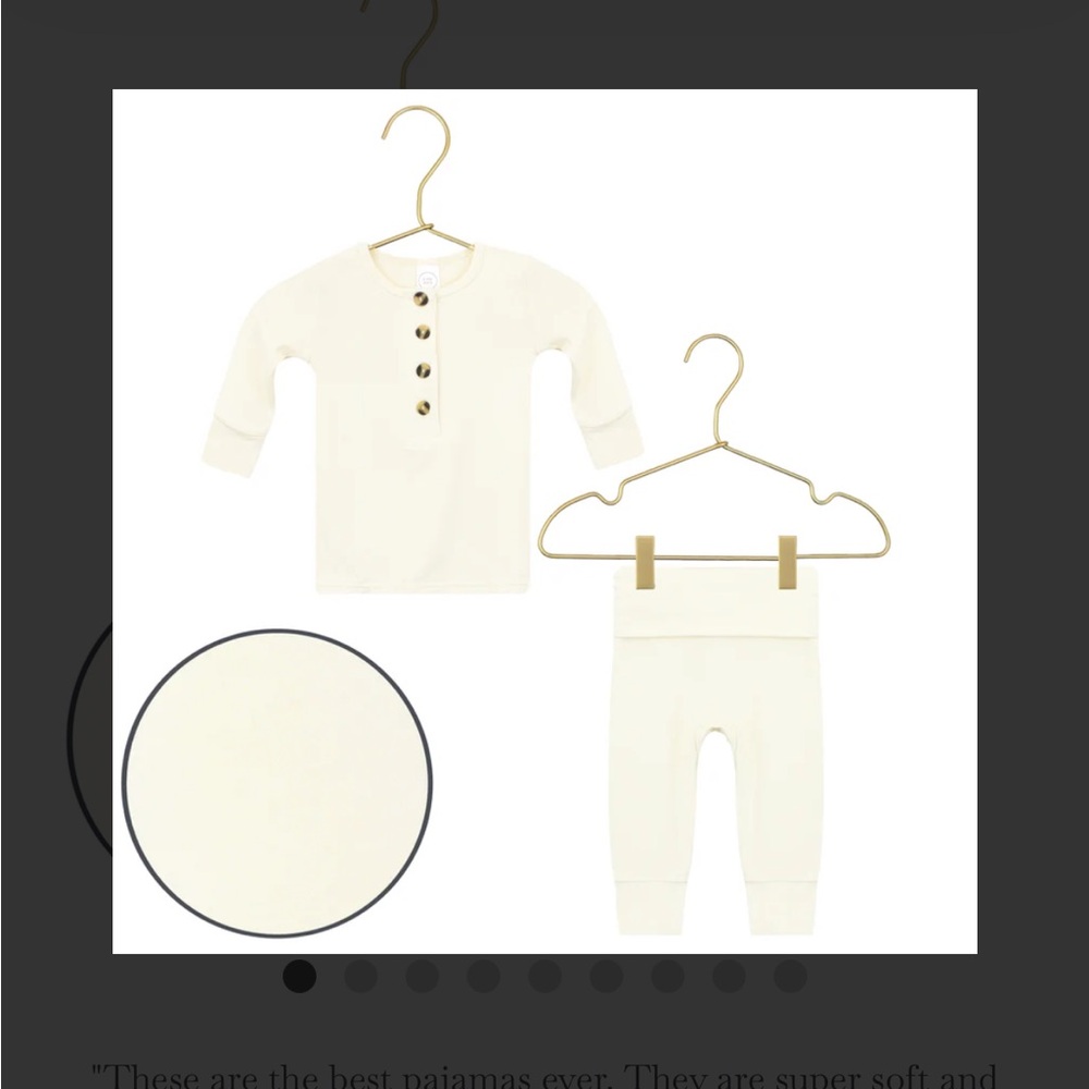 Lou Lou & Co - Cream Top and Bottom Set - Baby